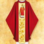 Casulla con imagen de san Lorenzo