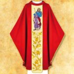 Casulla roja bordada San Santiago Apóstol
