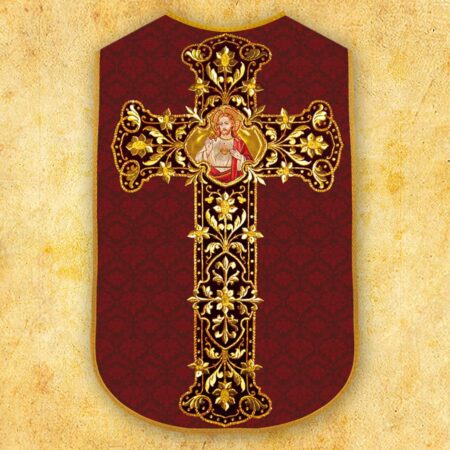 Casulla romana réplica Corazón de Jesús