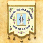 bandera eclesiástica Virgen María del Rosario