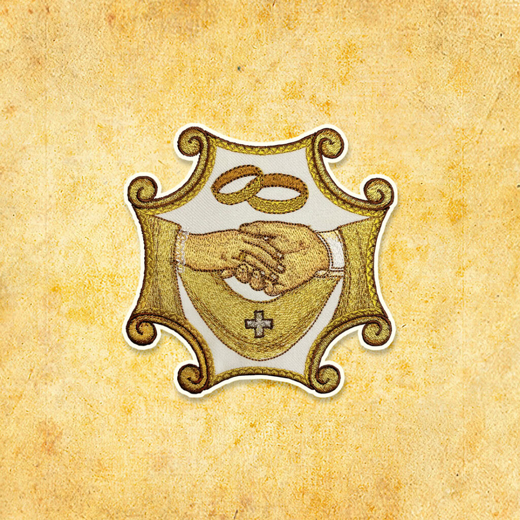 aplicación bordada nupcial