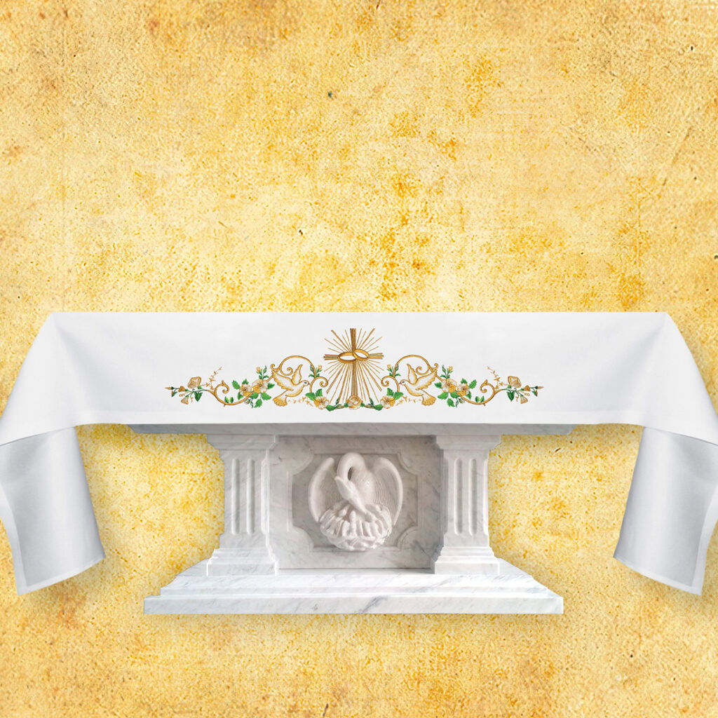 Mantel de altar bordado para boda