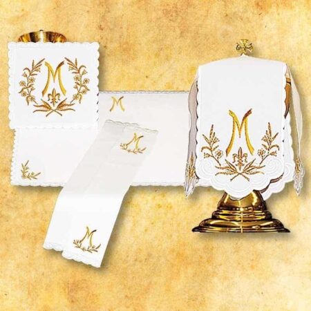 Conjunto de ropa de altar para el cáliz Ave María
