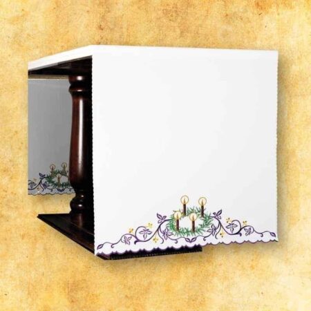 Mantel de adviento con bordado