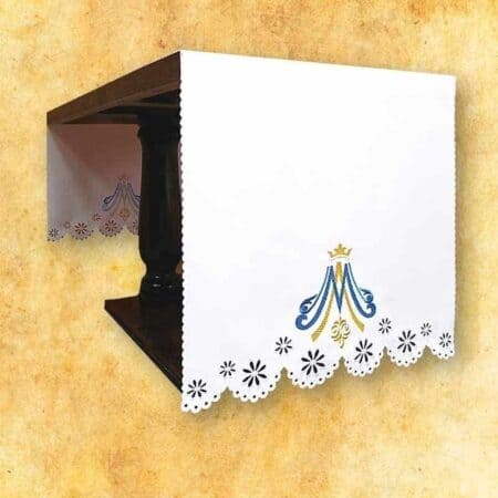 mantel de altar mariano bordado