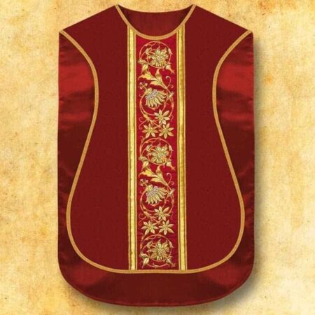 Casulla romana réplica roja IHS