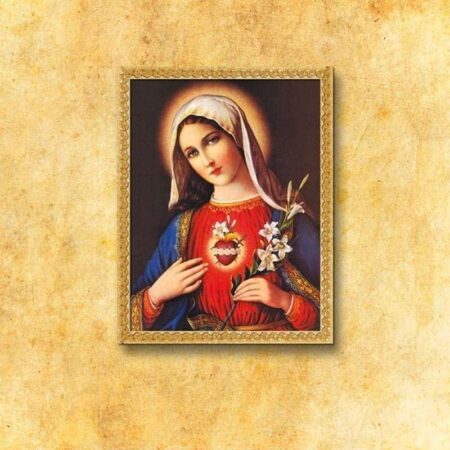 imagen religiosa sobre tela Corazón de María