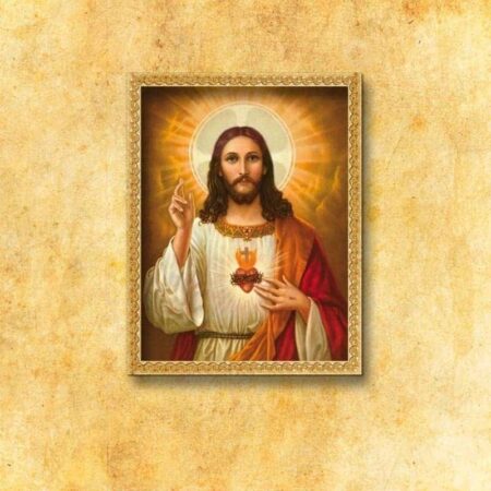 Imagen religiosa sobre tela Corazón de Jesús