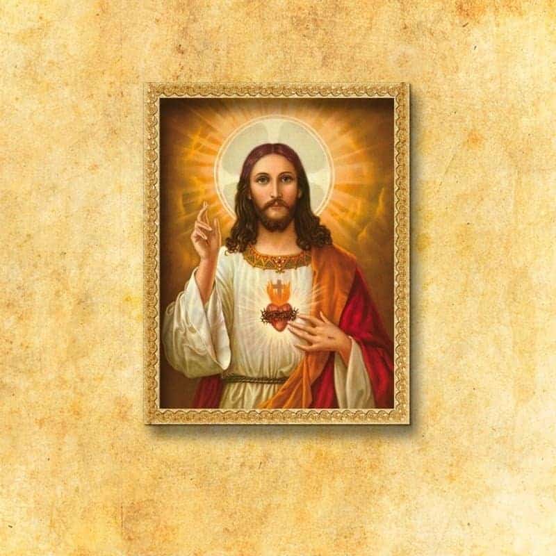Imagen religiosa sobre tela Corazón de Jesús Imagen religiosa sobre tela Corazón de Jesús