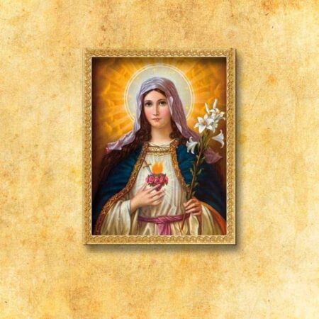 Imagen religiosa sobre tela Corazón de María