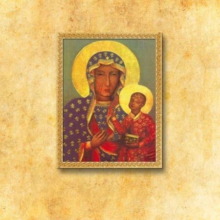 Imagen Religiosa Sobre Tela "Virgen María Częstochowska"