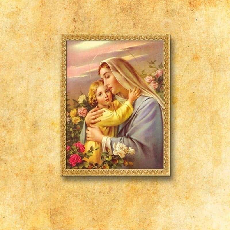 Imagen religiosa sobre tela Virgen María Imagen religiosa sobre tela Virgen María