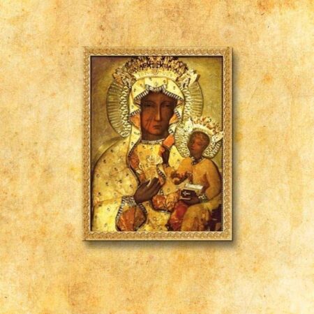 Imagen religiosa sobre tela Virgen María Reina de Polonia