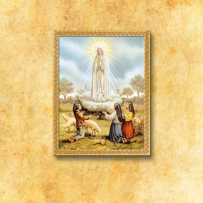 Imagen Religiosa Sobre Tela Virgen María Fatimska Imagen Religiosa Sobre Tela Virgen María Fatimska
