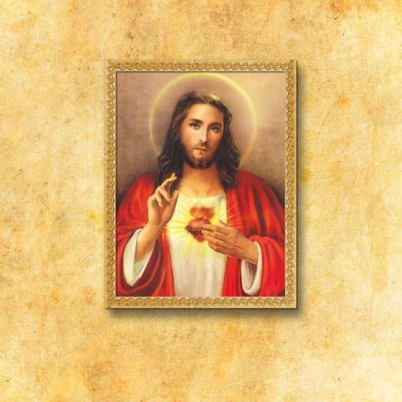 Imagen religiosa sobre tela Corazón de Jesús Imagen religiosa sobre tela Corazón de Jesús