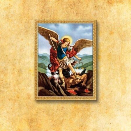 Imagen religiosa sobre tela San Miguel Arcángel