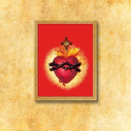 Imagen religiosa sobre tela Corazón de Jesús