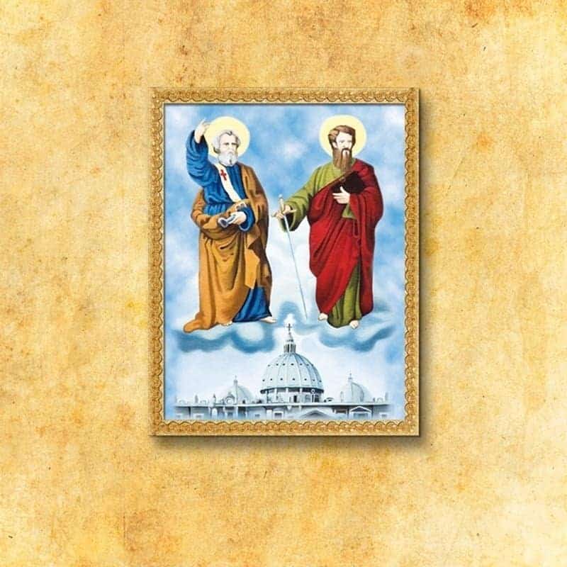 Imagen religiosa sobre tela San Pedro y San Pablo Imagen religiosa sobre tela San Pedro y San Pablo