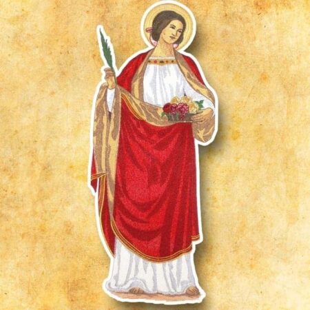 Aplicación bordada San Dorotea