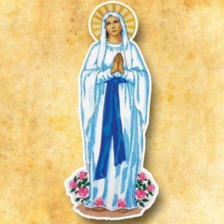 Aplicación bordada Madre de Dios de Lourdes