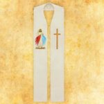 Estola litúrgica bordada con Jesús Misericordioso