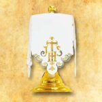conjunto de ropa de altar para el cáliz con IHS