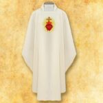 Casulla bordada Corazón de Jesús