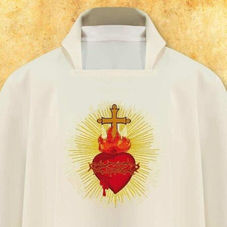 Casulla bordada Corazón de Jesús