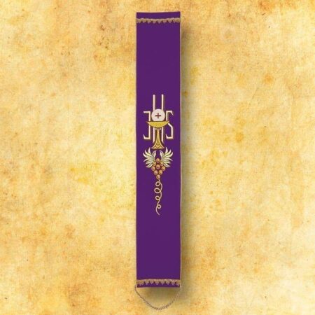 Soporte para campana morado bordado