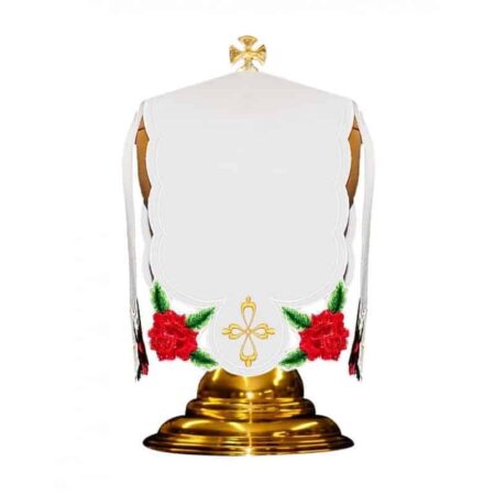 Sukienka liturgiczna na puszkę haftowana róże