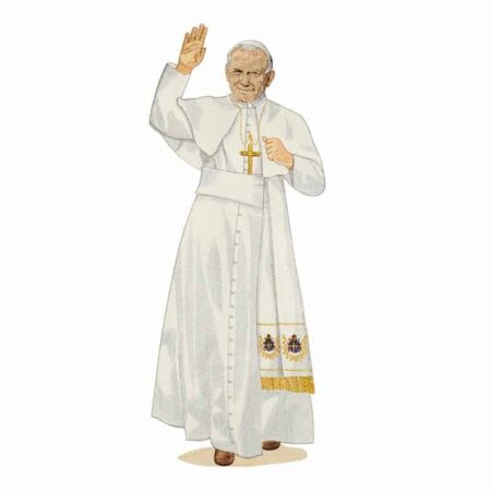 Aplicación bordada San Juan Pablo II