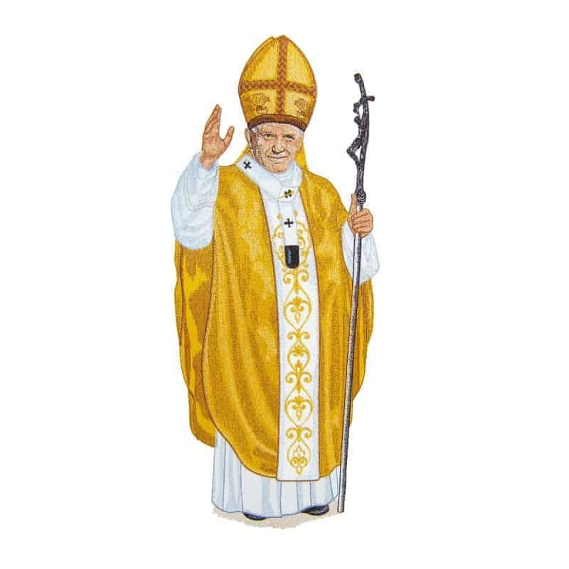 Aplicación bordada San Juan Pablo II Aplicación bordada San Juan Pablo II
