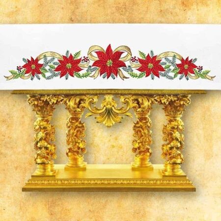 Mantel bordado Sagrada Familia