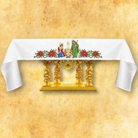 Mantel bordado Sagrada Familia