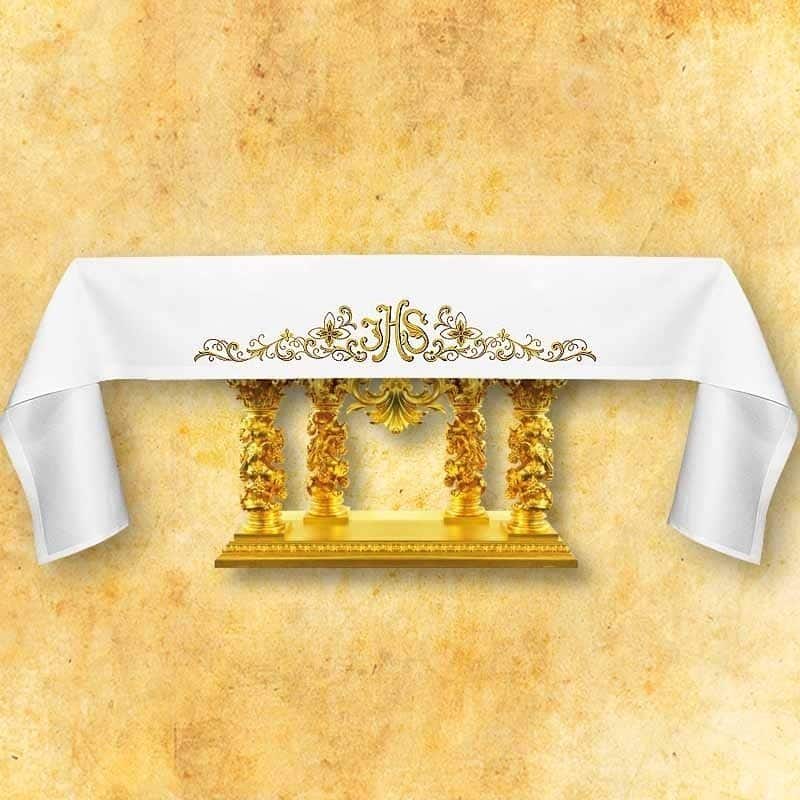 Mantel de altar bordado IHS Mantel de altar bordado IHS