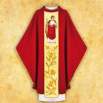 Casulla con la imagen de Santa Dorotea