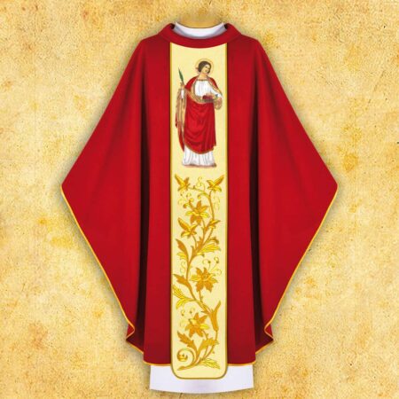 Casulla con la imagen de Santa Dorotea