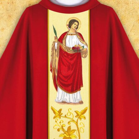 Casulla con la imagen de Santa Dorotea