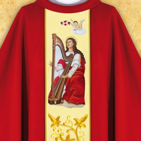 Casulla bordada San Cecilia