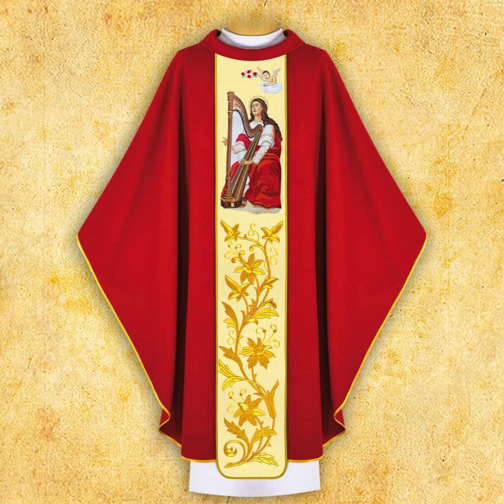Casulla bordada San Cecilia