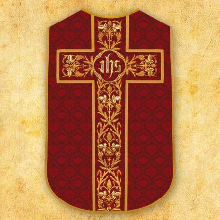Casulla romana réplica IHS