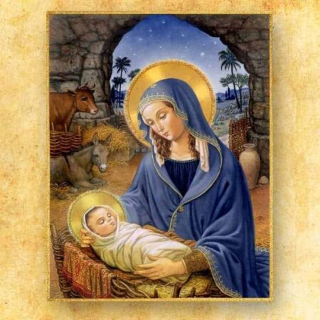 Decoración litúrgica grande con imagen religiosa Navidad