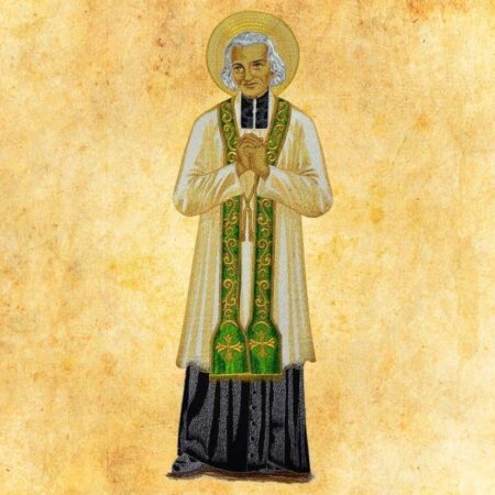 Aplicación bordada "San Juan María Vianney"