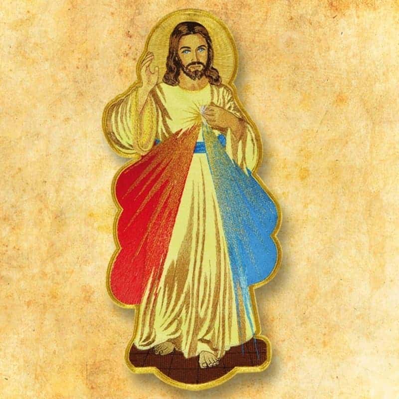 Aplicación bordada Jesús Misericordioso Aplicación bordada Jesús Misericordioso