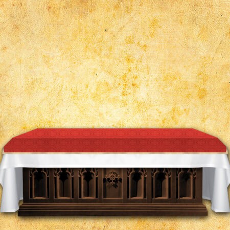 Cubierta de altar de jacquard roja