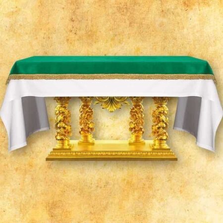 Cubierta de altar de terciopelo verde