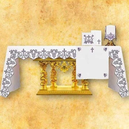 Mantel de altar bordado púrpura