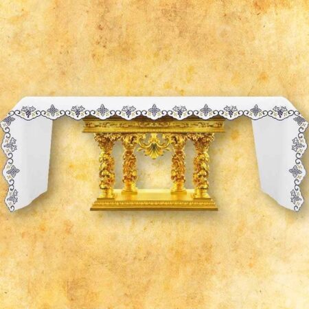 Mantel bordado morado
