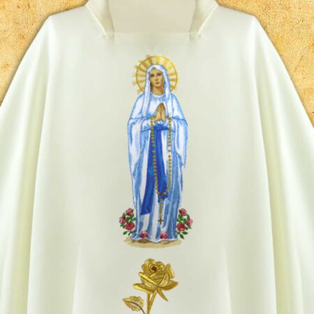 Casulla bordada Madonna Di Lourdes