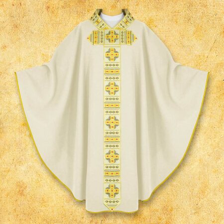 Casulla bordada ecru